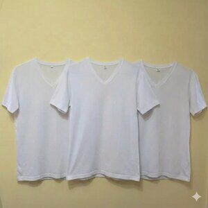 Uniqlo White Short Sleeve Men's Tee (3-Packs)